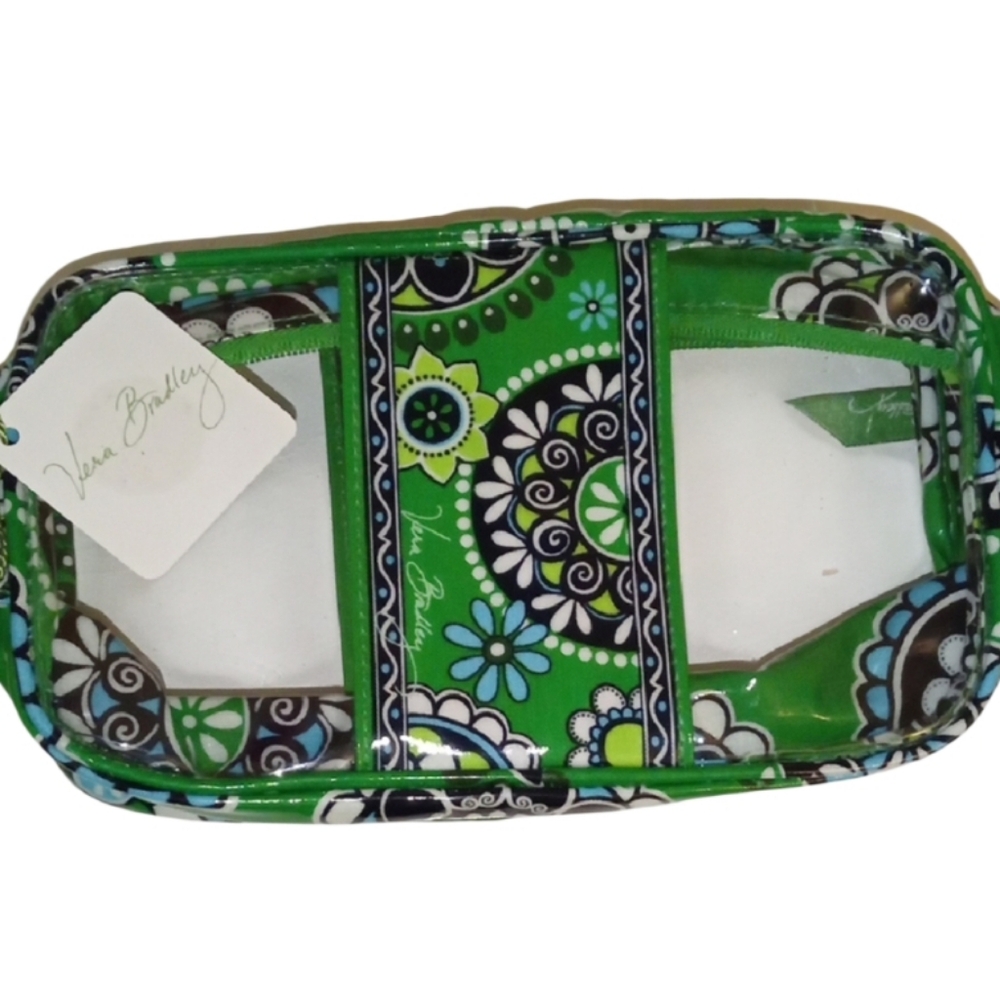Vera Bradley Green and Blue Floral Pouch